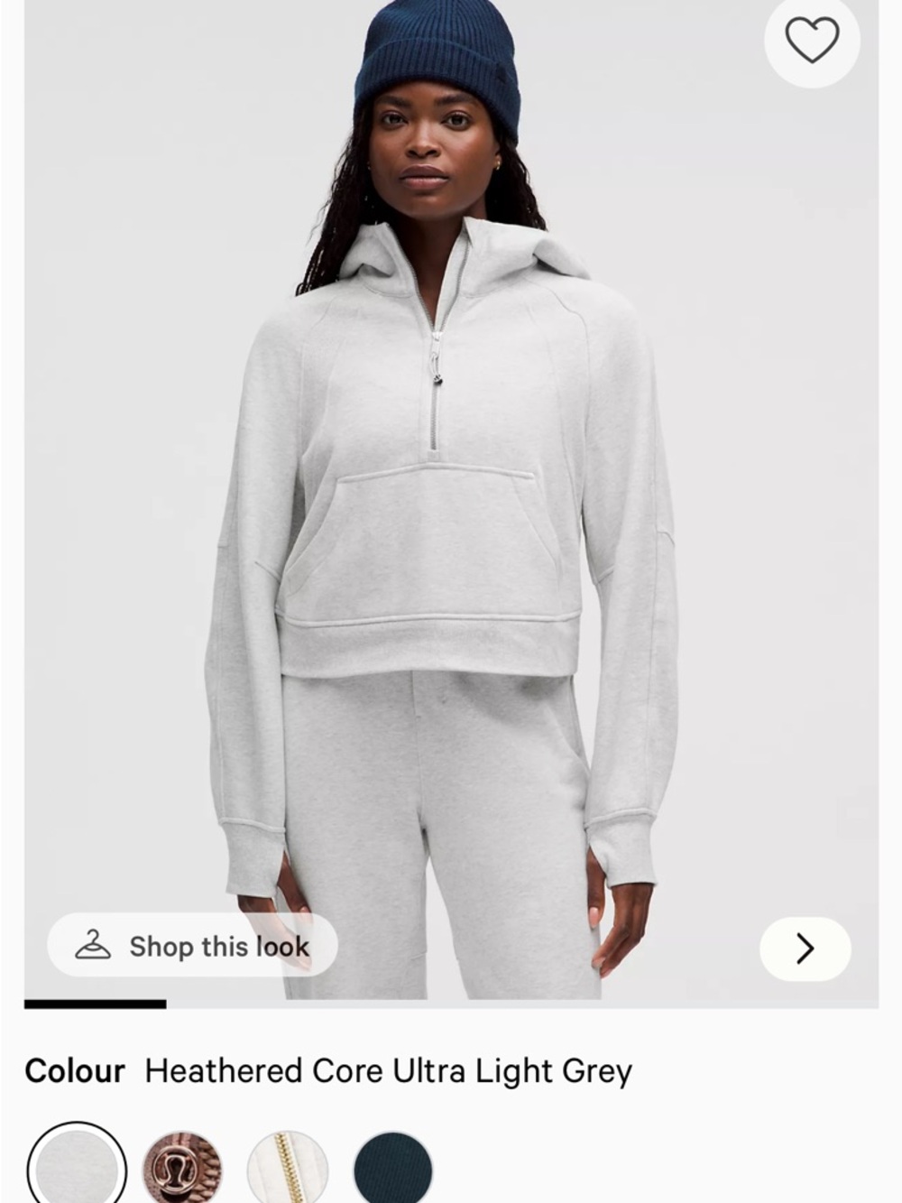 Cream cropped scuba lululemon